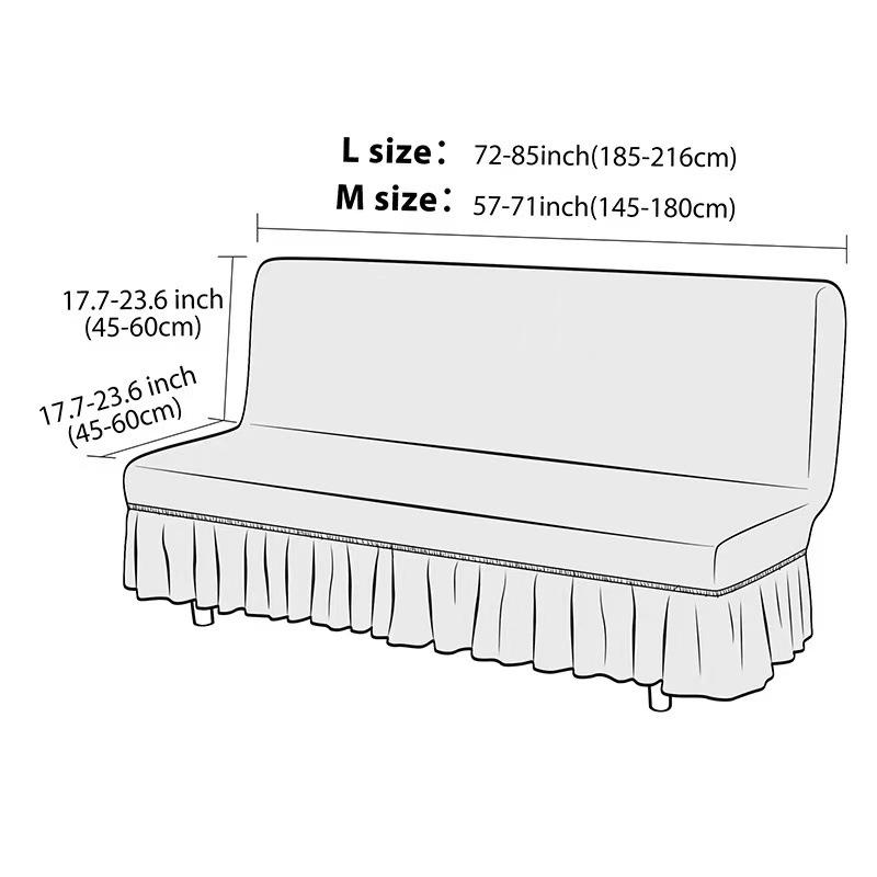 Sofa Cover All-Inclusive Slipcover for Armless Folding Lazy Sofa Bed, Fits Any Sofa Perfectly Universal Style Thick and Spandex