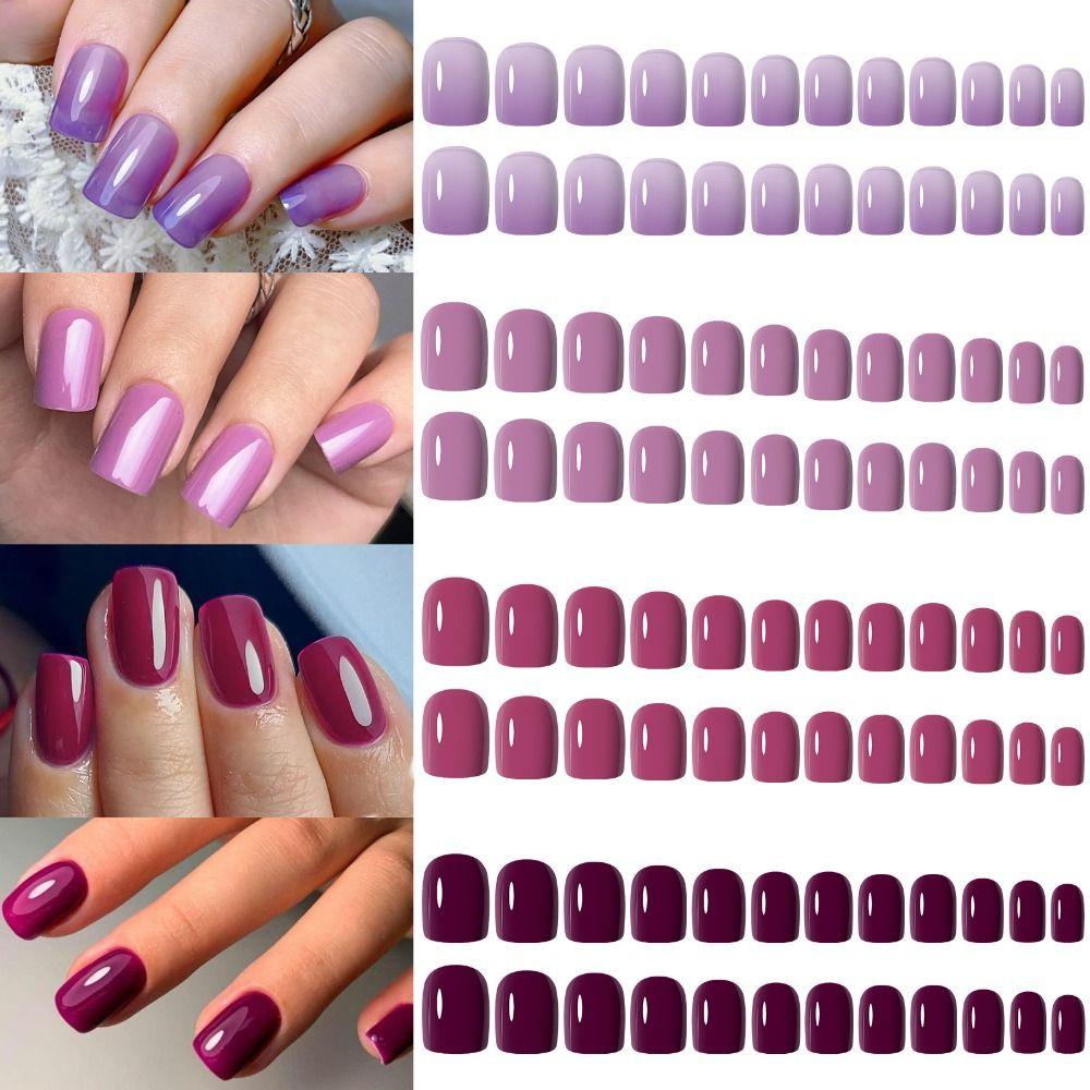 96pcs French Fake Nials Long Square and Ballerina Nail Tips Manicure False Nails DIY
