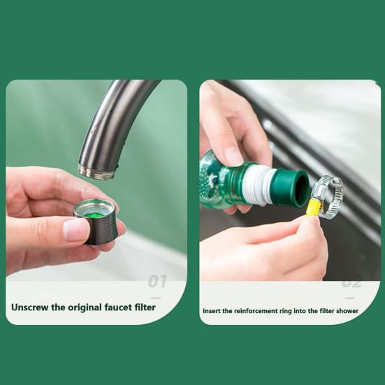 Фильтр для смесителя Выдвижная головка для разбрызгивания Очистка воды Равномерное распределение воды Фильтрация минералов Простая установка Душ для кухни ARI