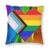 Everyone Is Welcome Lgbtq+ Pillowcase Polyester Linen Velvet Printed Zip Decor Pillow Case Room Cushion Cover 45X45