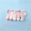 5 пар/набор Новые летние мягкие носки с принтом для новорожденных мальчиков и девочек, хлопковые носки для младенцев, повседневные мультяшные носки для малышей 0-24 месяца