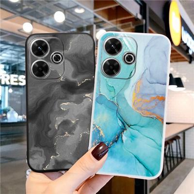 Модный мраморный мягкий силиконовый чехол для Xiaomi Redmi Note 13 Pro 13C Samsung A35 A55 M35 M34 iPhone Huawei Honor 200 Camera Защитный противоударный чехол