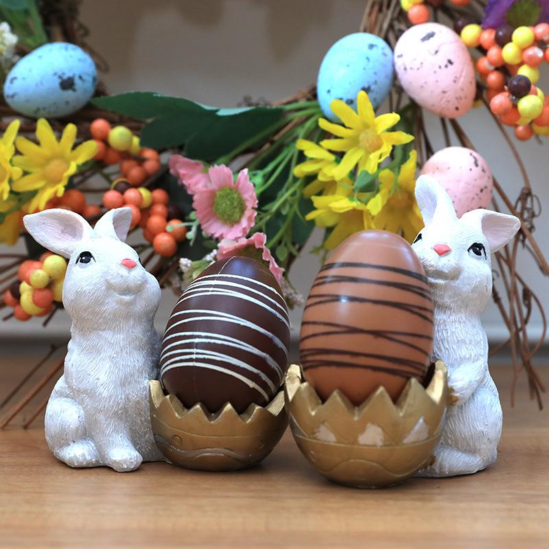 Новые смоляные пасхальные яйца-украшения с кроликами
