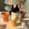 Ceramic Coffee Mug Irregular Pleated Water Cup, Simple Style Dopamine Solid Design Cup Color Mug, Decorative Teacup for Home And Office Chic Vessel