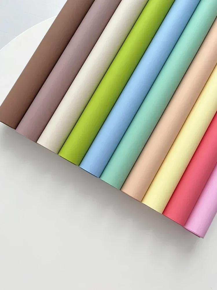 58смX11ярдов Однотонный Фарфоровый Матовый Цветочный Бумага Букет Цветов Однотонный Цветочный Лист Цветочный Материал Водонепроницаемая Упаковочная Пленка