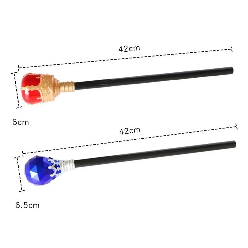 Dress Up King Queen Scepter Performance Costumes Walking Cane Halloween Hand Wand Cosplay Props