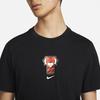 Nike Logo Tiger Head Printing Round Neck Pullover Short Sleeve Black Men's DR7722-010