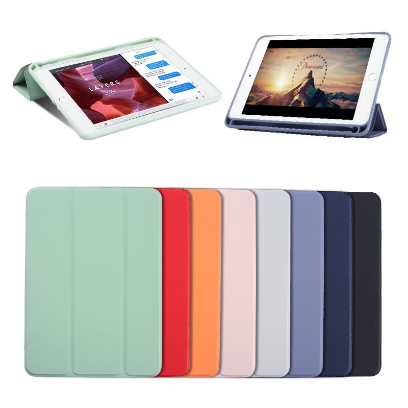 Чехол для iPad 10.2/Pro 3/4/Air 5/Mini 5/6 со слотом для стилуса, из мягкой кожи