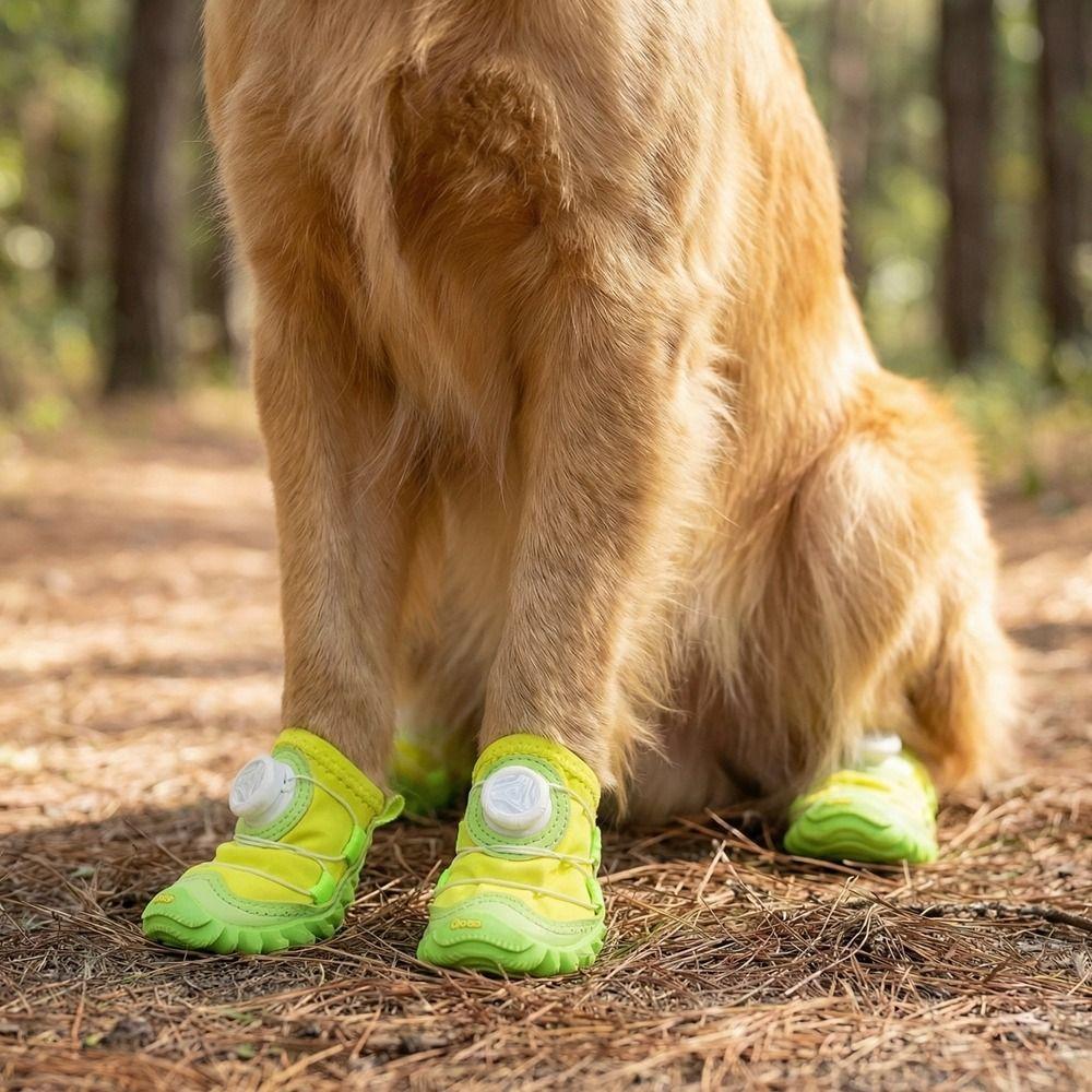 4PCS Anti-Slip Pet Mesh Boots Breathable Pet Paw Protector Wear-resistant Dog Sneakers  Daily Wear