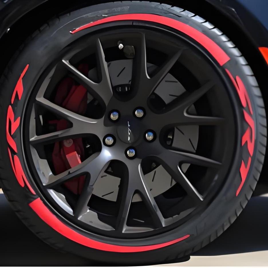 SRT+Blade 3D Резиновые наклейки на шины и колпаки для автомобилей и мотоциклов