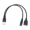 Высококачественный USB 2.0 Кабель-разветвитель 1 на 2 Женский на USB Мужской Удлинитель Питания