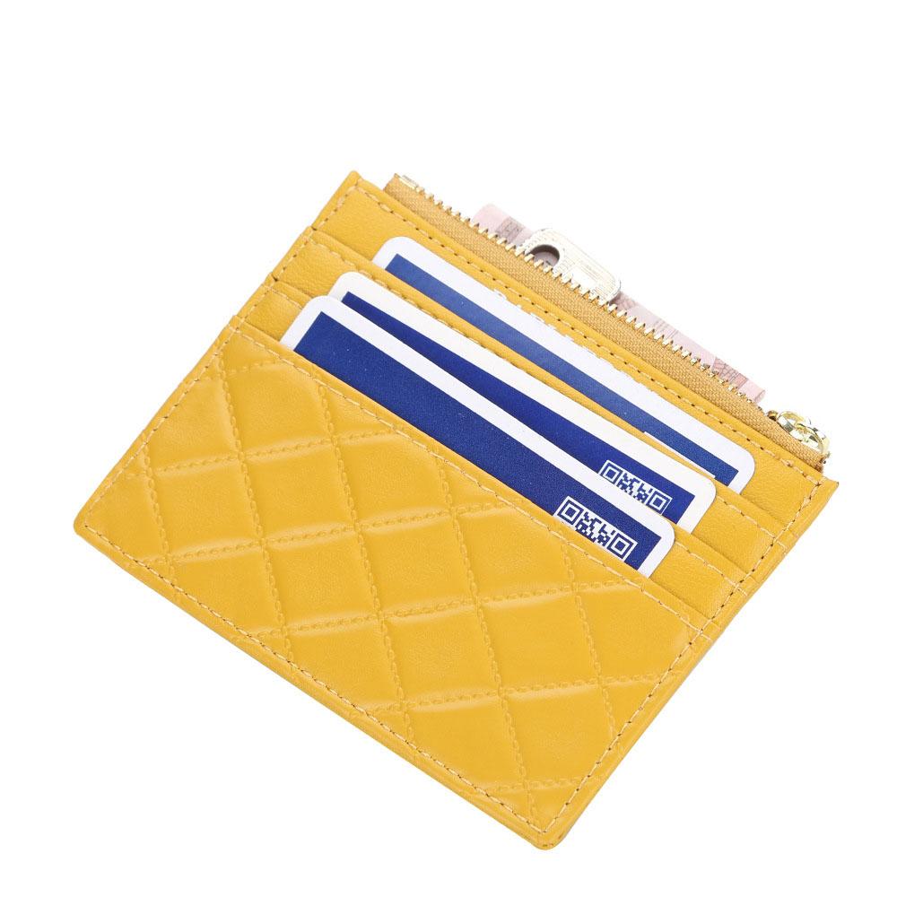 Women's Fashion Short Wallet Pu Leather Card Holder Ladies Mini Multi-card Zipper Coin Purse with Front Pocket