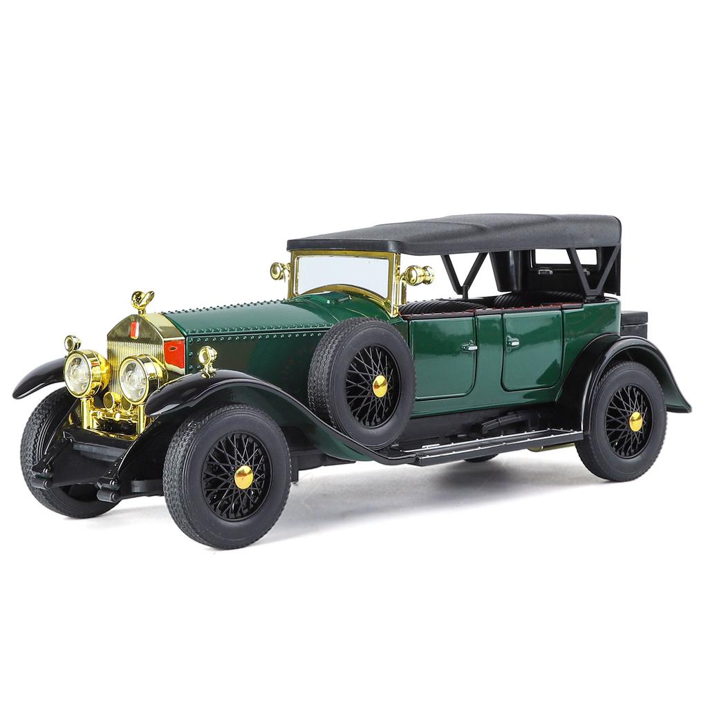 1/24 Rolls-Royce Phantom I Сплав Классическая Модель Роскошного Автомобиля Литой Металлический Игрушечный Ретро Старинные Автомобили Модель Автомобиля Звук и Свет Детский Подарок