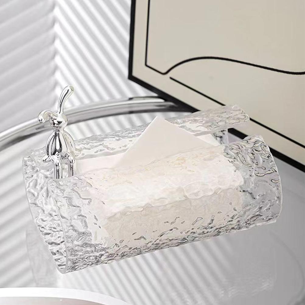 Коробка для извлечения бумаги в виде кролика, светильник, украшения дома для дома, коробки для салфеток для лица, держатель для салфеток, настольный компьютер для домашних животных