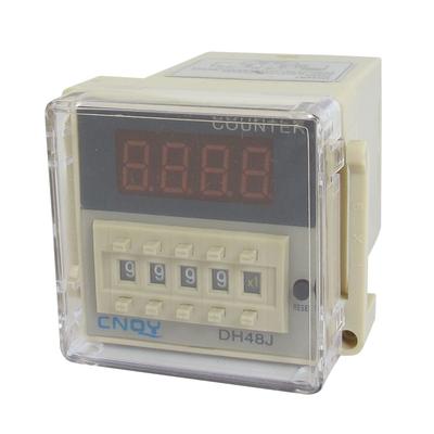 Uxcell Цифровое реле счетчика, 8-контактное, DH48J, AC 110В 50/60Гц, 1-999900