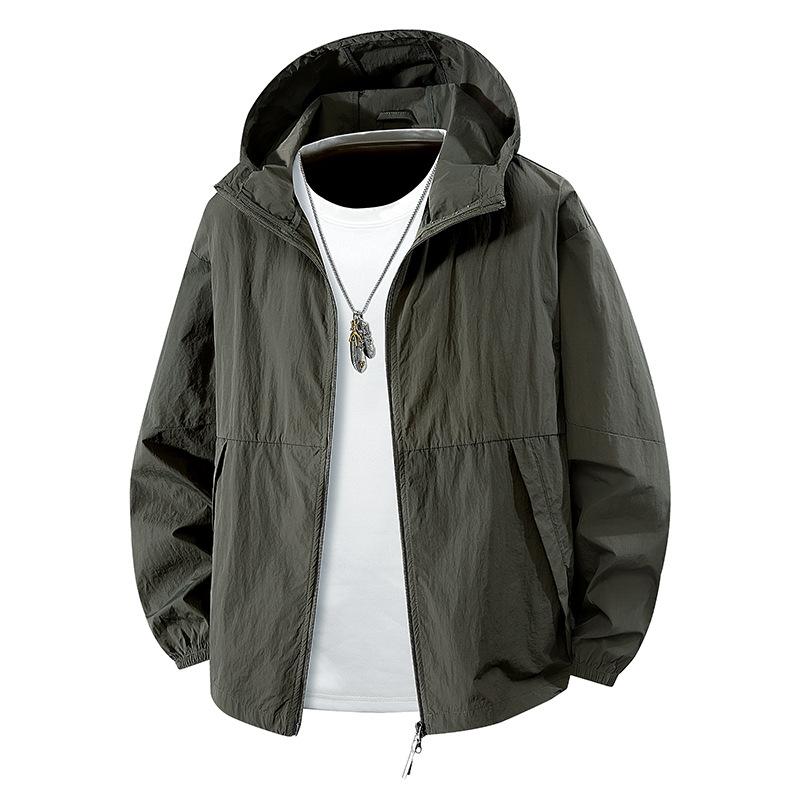 UPF10 + sunscreen clothing summer jacket men's and women's enterprises work clothes group LOGO outdoor hooded trench coat