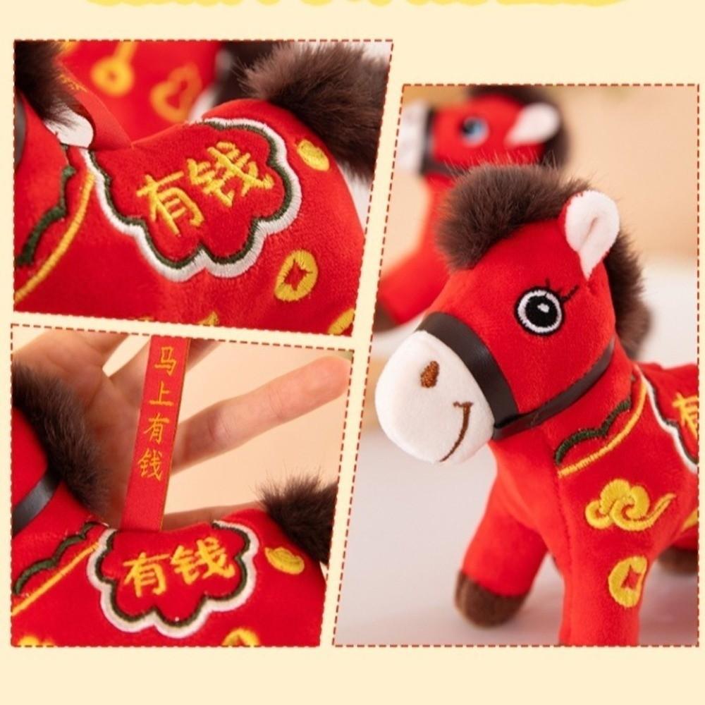 Year of The Horse Mascot Horse Plush Pendant Stuffed Animal Plush Pony Keychain Bag Charm