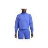 Dri-Fit Series Prima Solid Color Stand Collar Half-Zip Crop Sweatshirt Women Tops Aqua-Blue FB5231-413