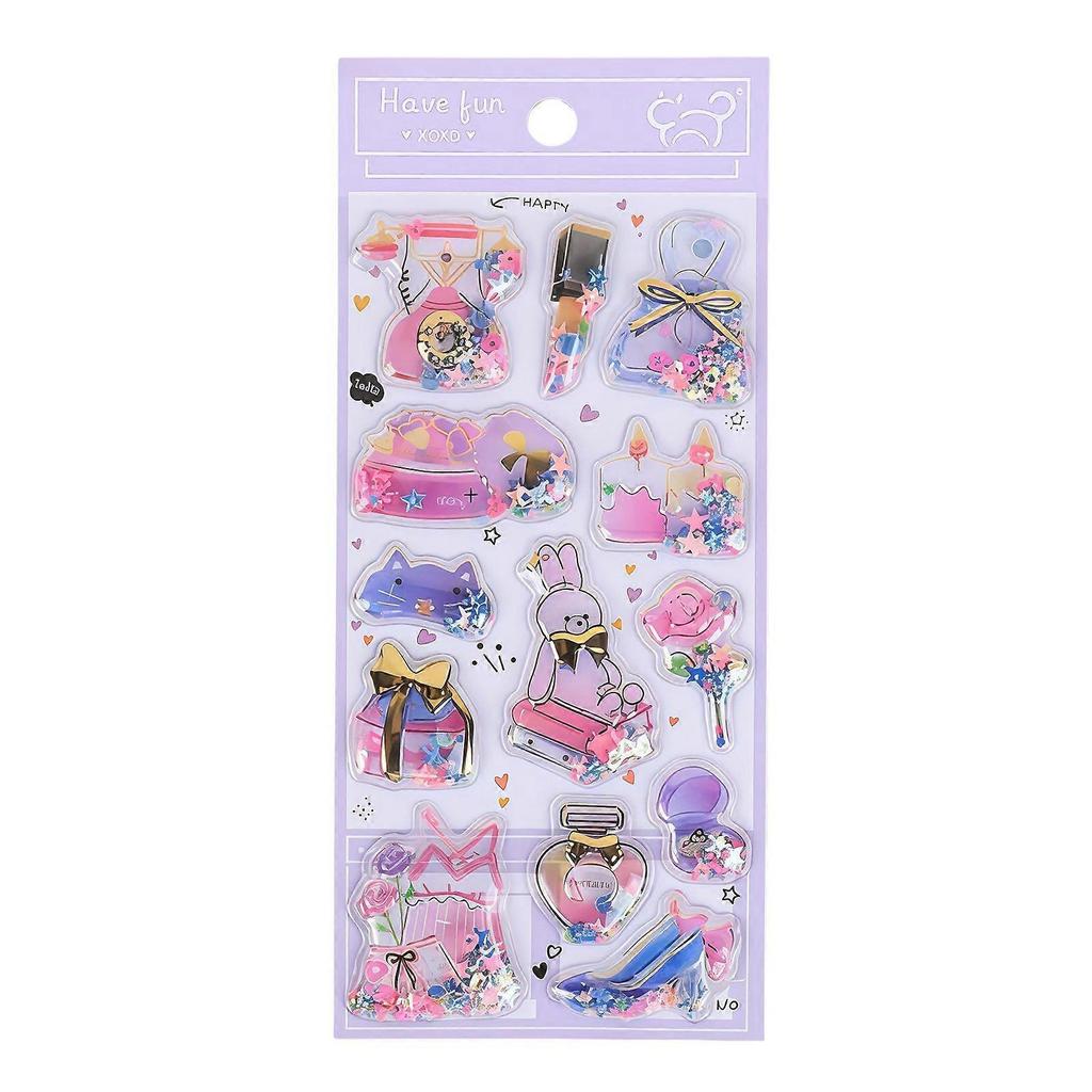 Amz Cartoon 3D Shake Sticker (07#) Made Of Pvc Material, With Various Cute Shapes, Soft And Fresh Color Schemes, Is A Hand-Held Account Decoration Sti