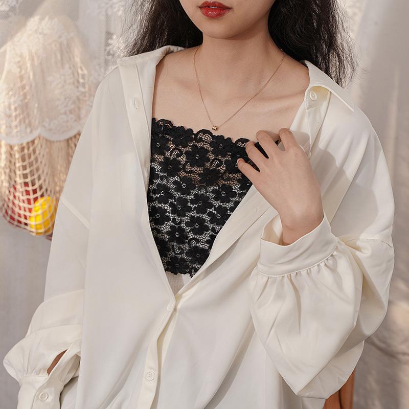 Кружевная накидка с декольте, женская камзол на резинке, легкий бюстгальтер на клипсе, вставка, защитное покрытие для груди, топ-труба