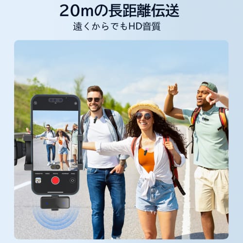 ZealSound Wireless Lavalier Microphone for iPhone 16/15 Series, 360 Sound Collection, Ultra-Mini, 2-Person Simultaneous Use, Instant Connection, LED