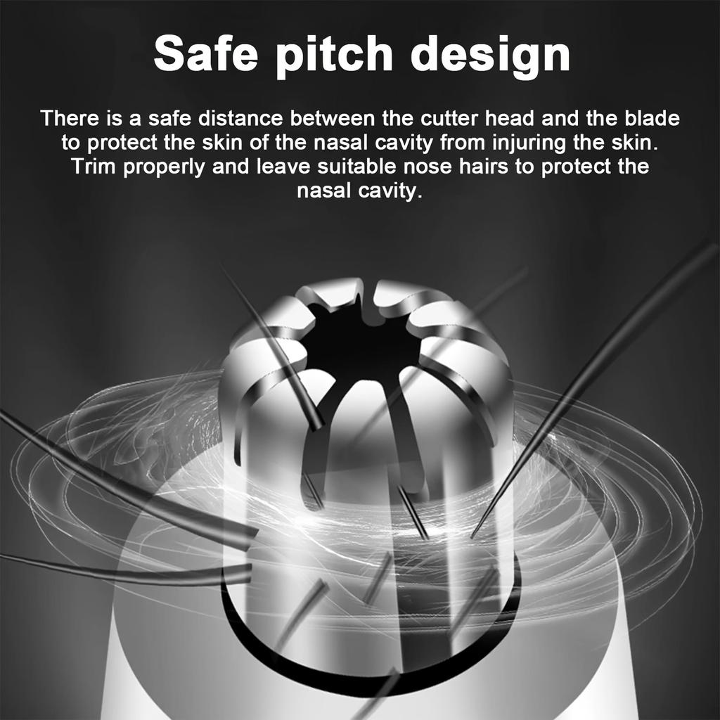 1pc Precision Nose & Ear Hair Trimmer - Pain-Free, High-Performance for Women & Men - Durable Stainless Steel Blade, Whisper-Quiet, Battery-Operated,