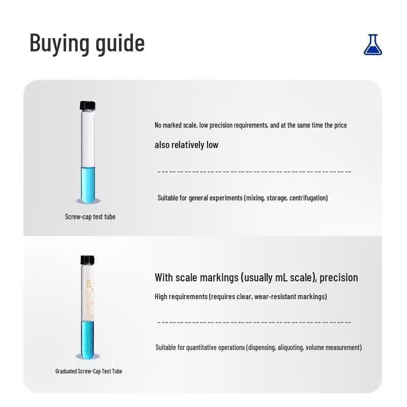 Leigu Graduated Screw-Cap Glass Test Tube
