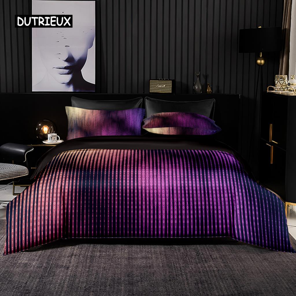 Передовая текстура Модный стиль Пододеяльник Размер Квин/Кинг Чехол для одеяла с наволочкой Супер Кинг Размер Постельное белье Декор спальни