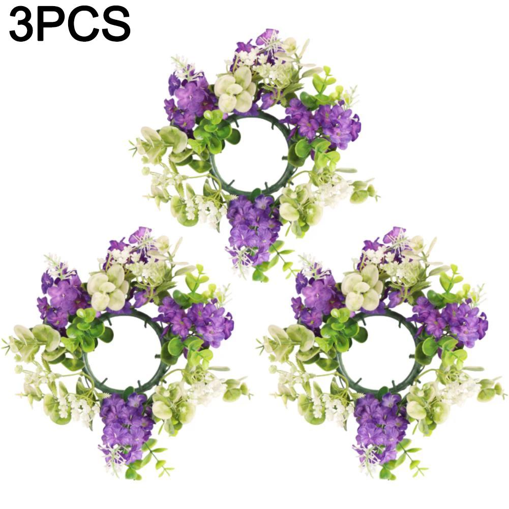 Eucalyptus Wreath Artificial Flower Garland Craft Projects Elegant Style Natural Aesthetic Artificial Flower Candle Garland 25cm