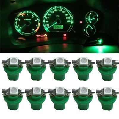 10 шт. T5 B8.5D 5050 1 SMD светодиодные универсальные приборные панели для приборов, лампочки зеленые пластиковые детали интерьера, автомобильные аксессуары