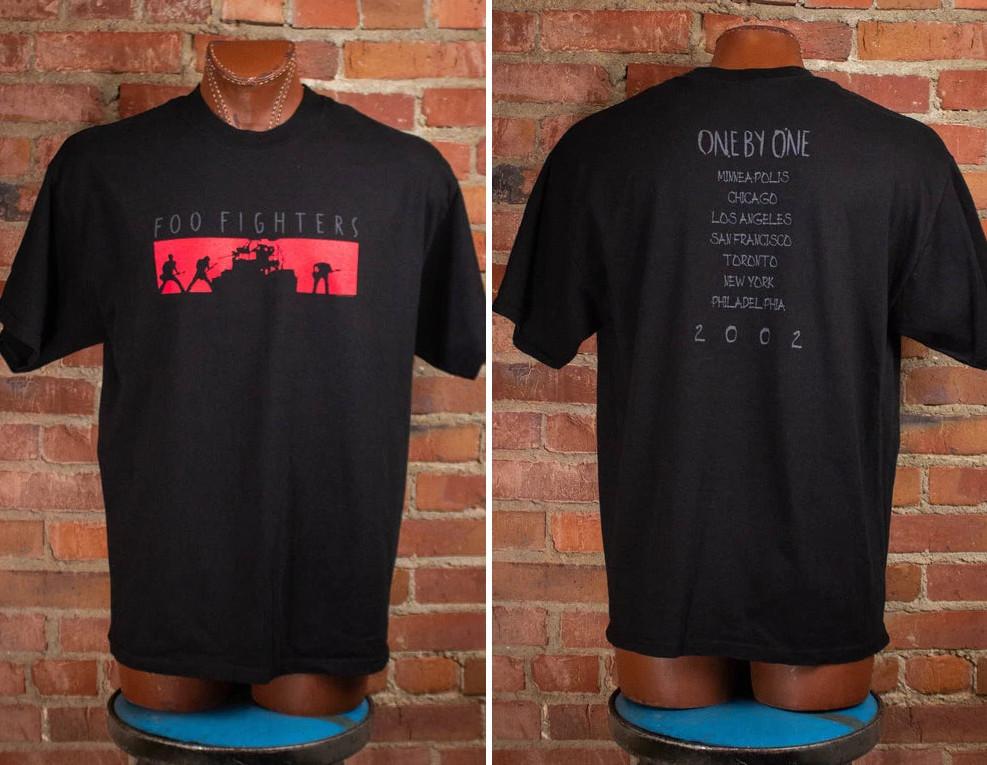Vintage Style Foo Fighters One By One Concert T-shirt, Size S-4XL