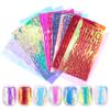 Aurora Ice Cube Nail Stickers Cellophane Nail Sticker Symphony Sticker Transparent No Glue