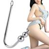 Stainless Steel Anal Hook With Anal Beads Hole Anal Hook Metal Butt Plug Anal Sex Toys Adult Product No Vibrator for Men