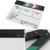 Acrylic Director Scene Clapperboard TV Movie Action Board Film Cut Prop with Pen (Color White)