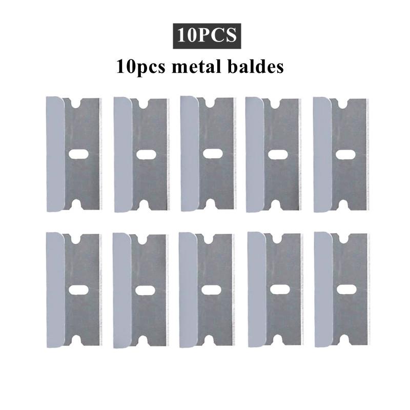 Double-Sided Scrape Razor Blade Auto Film Sticker Glue Ice Remover Razor Gap Glass Kitchen Car Cleaner Squeegee Knife