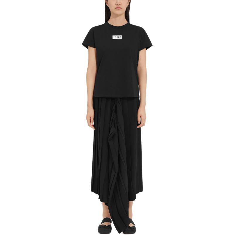 MM6 Maison Margiela Футболка с круглым вырезом и нашивкой-логотипом женская S52GC0327S24312-900