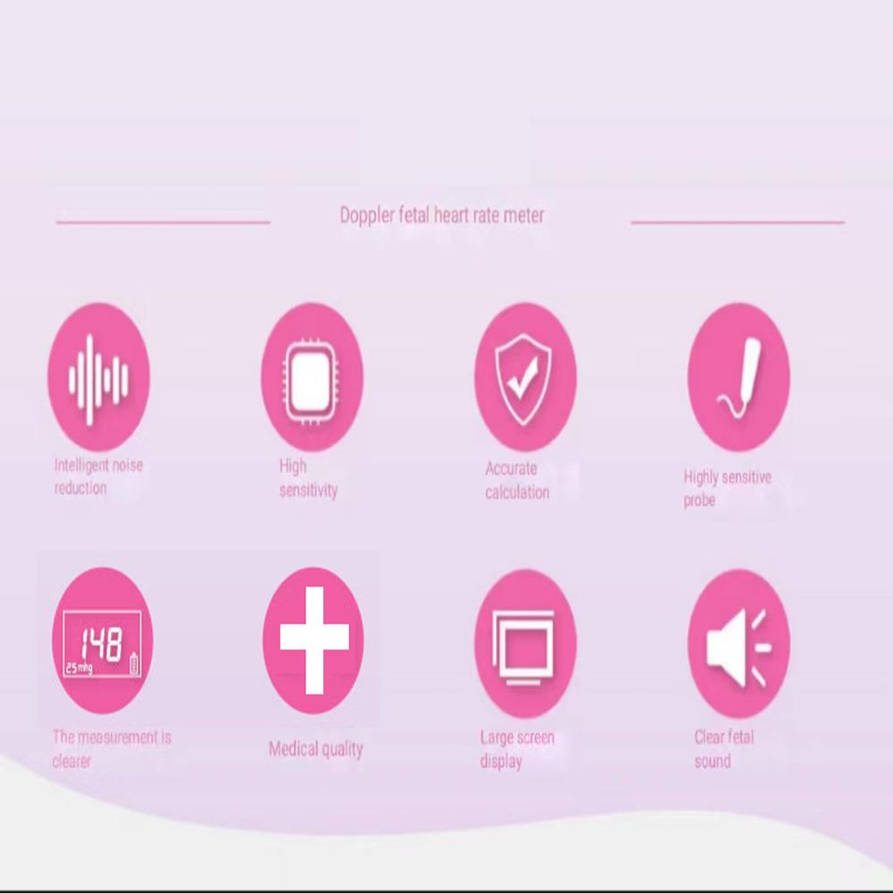 Фетальный допплеровский монитор сердечного ритма, ЖК-дисплей с подсветкой и датчиком 3 МГц, 50 ударов в минуту ~ 230 ударов в минуту, зонд для монитора сердечного ритма ребенка