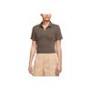 Sportswear Casual Series Fashion Versatile Short Sleeve T-Shirt Women Tops Brown DV7885-214