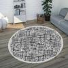Моющийся круглый ковер с принтом LNA7324-HT182