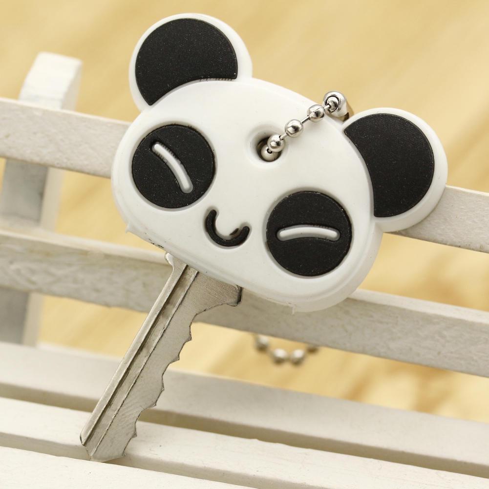1 шт. Креативный милый брелок-цепочка Мультяшный слон Панда Голова Чехол Верхняя крышка Ключ