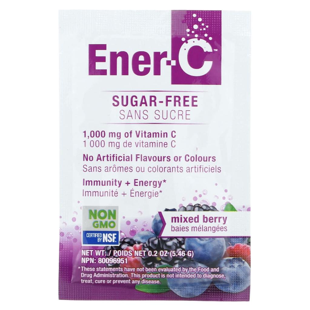 Ener-C, Vitamin C, Multivitamin Drink Mix, Sugar Free, Mixed Berry Flavor, 1,000Mg, 30 Packets, 5.46G (0.2Oz) Each