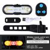 1200 mAh 6 Modes Bicycle Turn Light Cycling Taillight with Horn Remote Control USB Rechargeable Indicator Light Safety Lamp