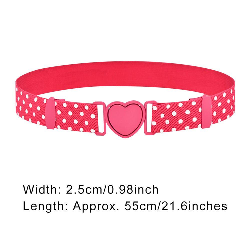 Модный эластичный детский поясной ремень Эластичные ремни Пояс с пряжкой в форме сердца