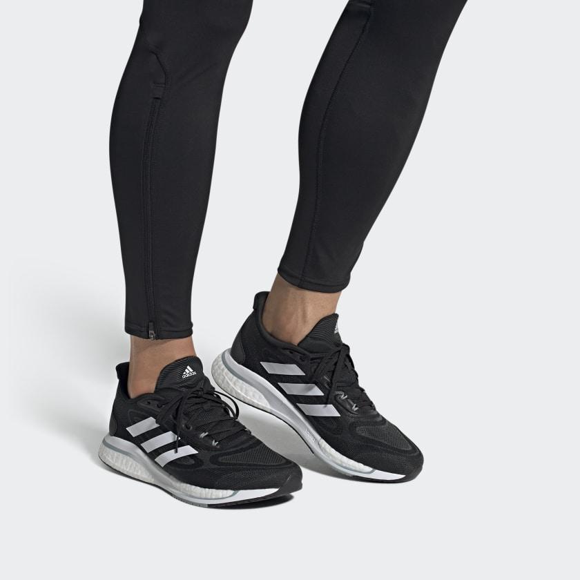 adidas Мужские кроссовки Supernova+ Black White Core-Black Cloud-White Magic-Grey GX2953