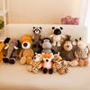 1 Pcs Jungle Animal Lion Giraffe Plush Toy Doll Zoo Simulation Animal Doll Comforting Plush Toys