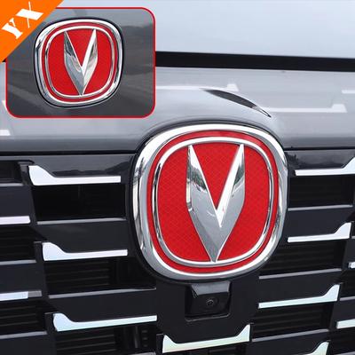 Для Changan cs55 plus аксессуары cs55plus 2025 2024 Автомобильный светоотражающий значок, Предупреждающий значок, Модификация переднего и заднего значка