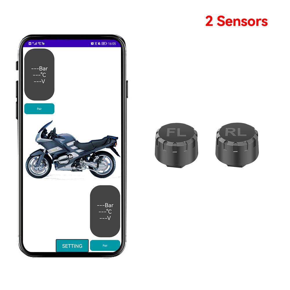 Мотоцикл TPMS Android Датчики давления в шинах Система контроля давления в шинах Внешний датчик Bluetooth Android/IOS Автомобиль TMPS