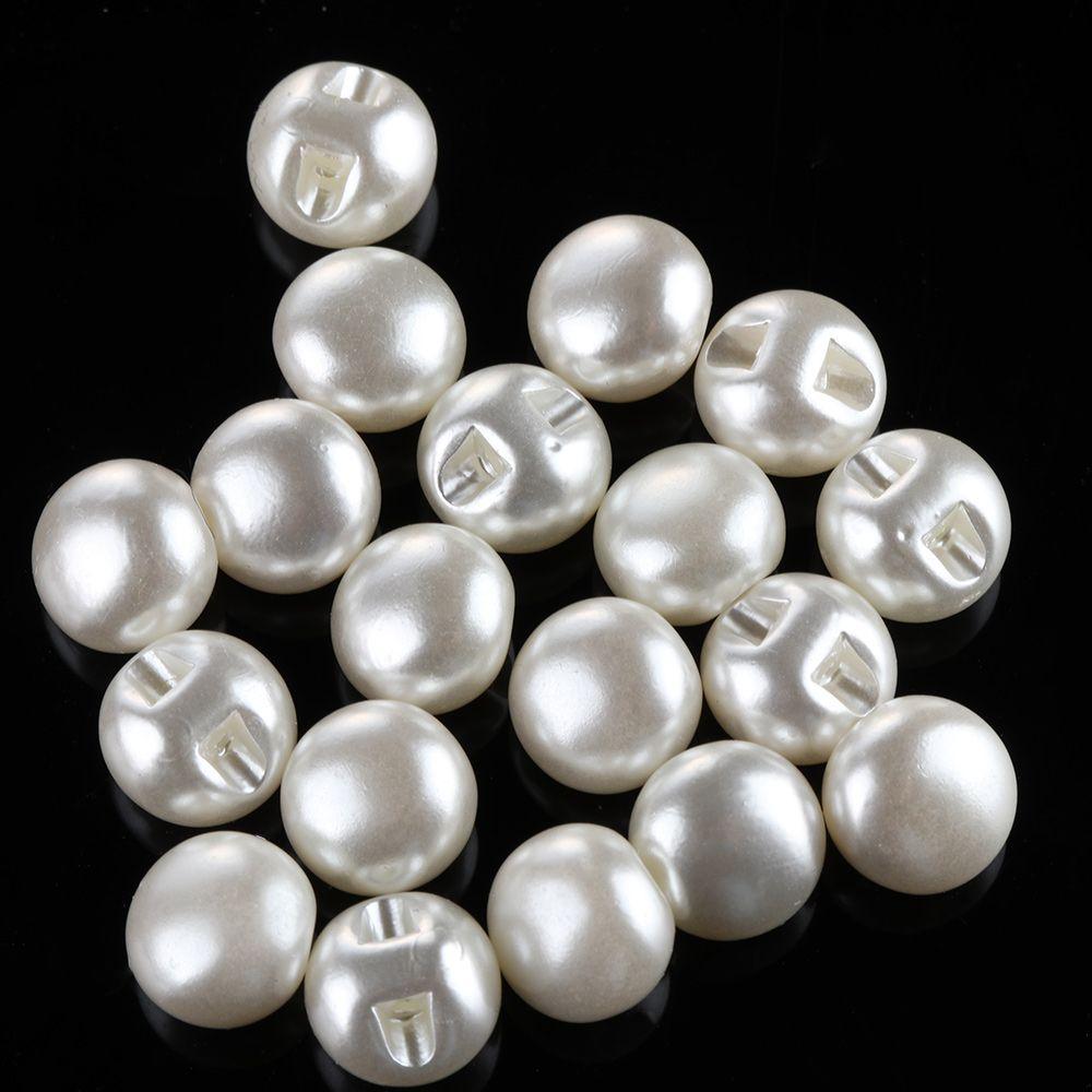 50PCS Round Mushroom Crafts DIY Clothing Dress Accessories Scrapbooking Sewing Pearl Buttons