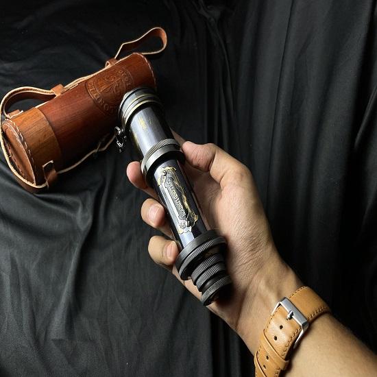 Латунный античный декор Подзорная труба, Ручной телескоп для любителей приключений, Монокуляр Морской декор для подарка, Кельвин Хьюз Лондон, 45,72 см