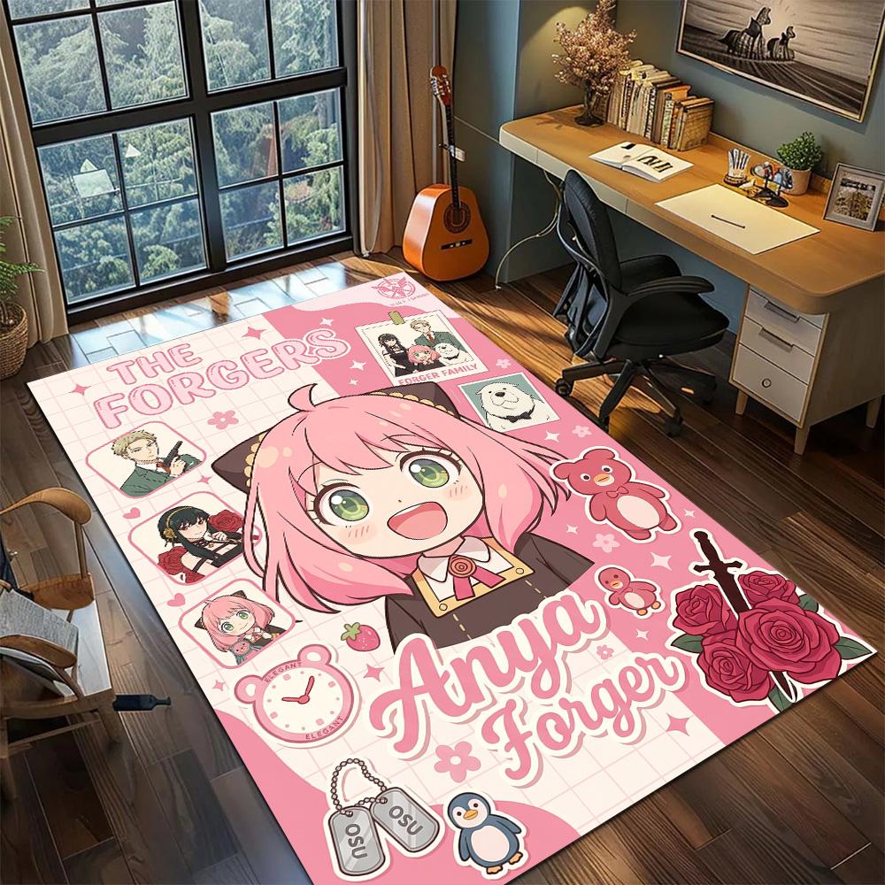 SPY×FAMILY Carpet Floor Mat Home Room Decor Washable Non Slip Large Area Gamer Bedroom YUN6512